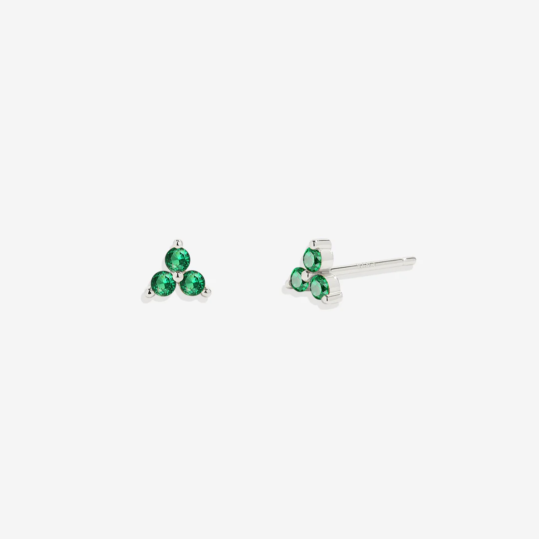 Trinity Birthstone Stud Earrings - Image 29