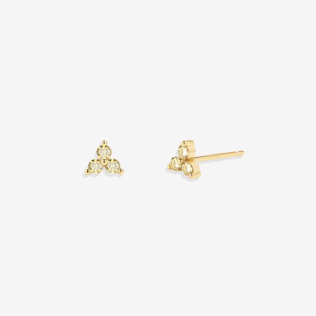 Trinity Birthstone Stud Earrings - Image 35