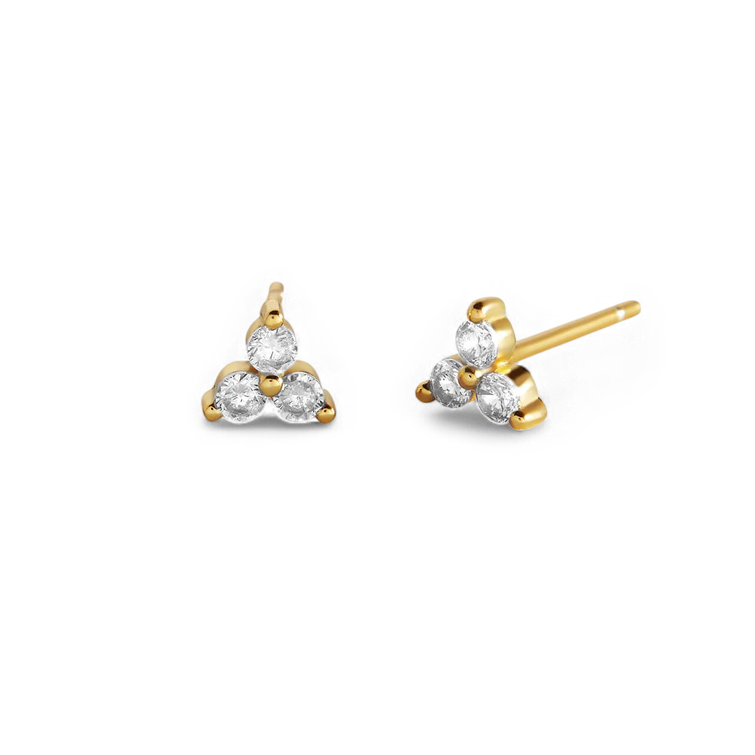 Trinity Birthstone Stud Earrings - Image 38