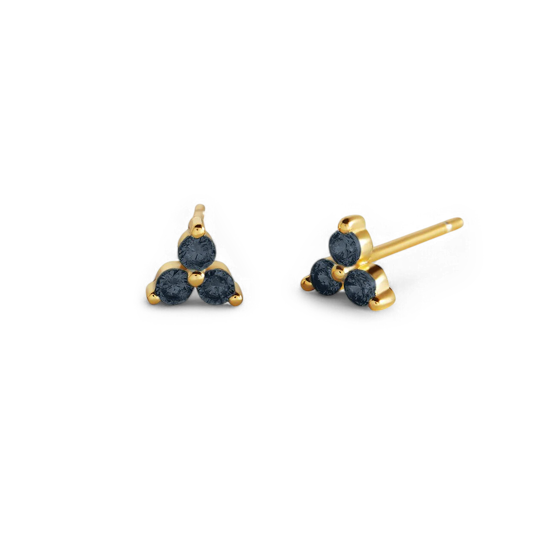 Trinity Birthstone Stud Earrings - Image 40