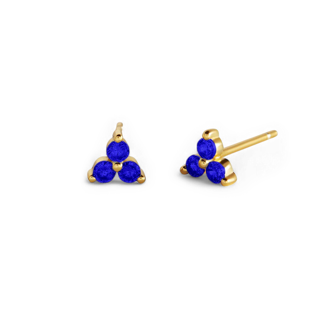 Trinity Birthstone Stud Earrings - Image 48