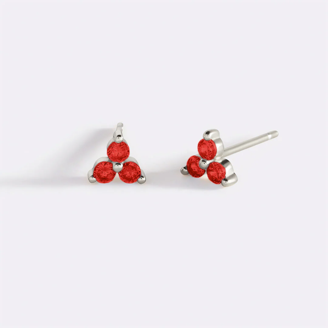 Trinity Birthstone Stud Earrings - Image 49