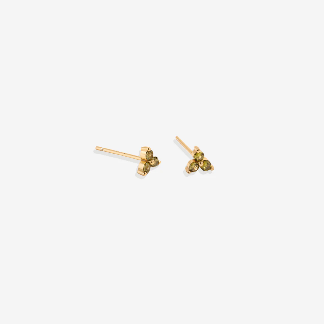 Trinity Birthstone Stud Earrings - Image 6