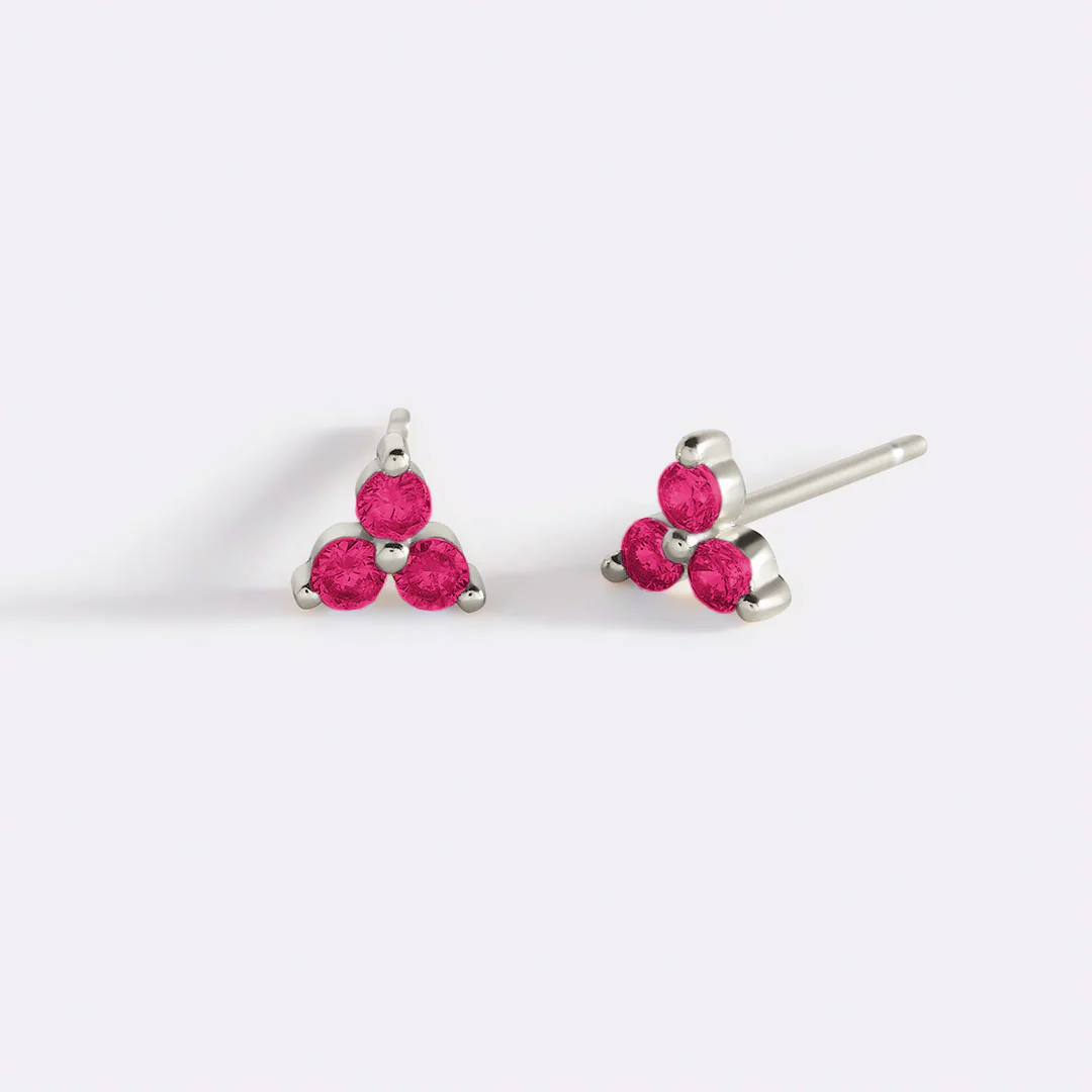 Trinity Birthstone Stud Earrings - Image 61
