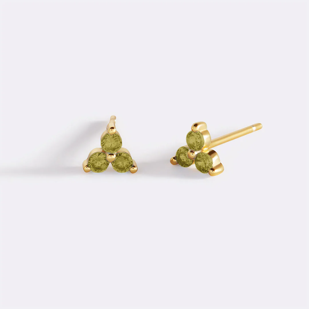 Trinity Birthstone Stud Earrings - Image 64