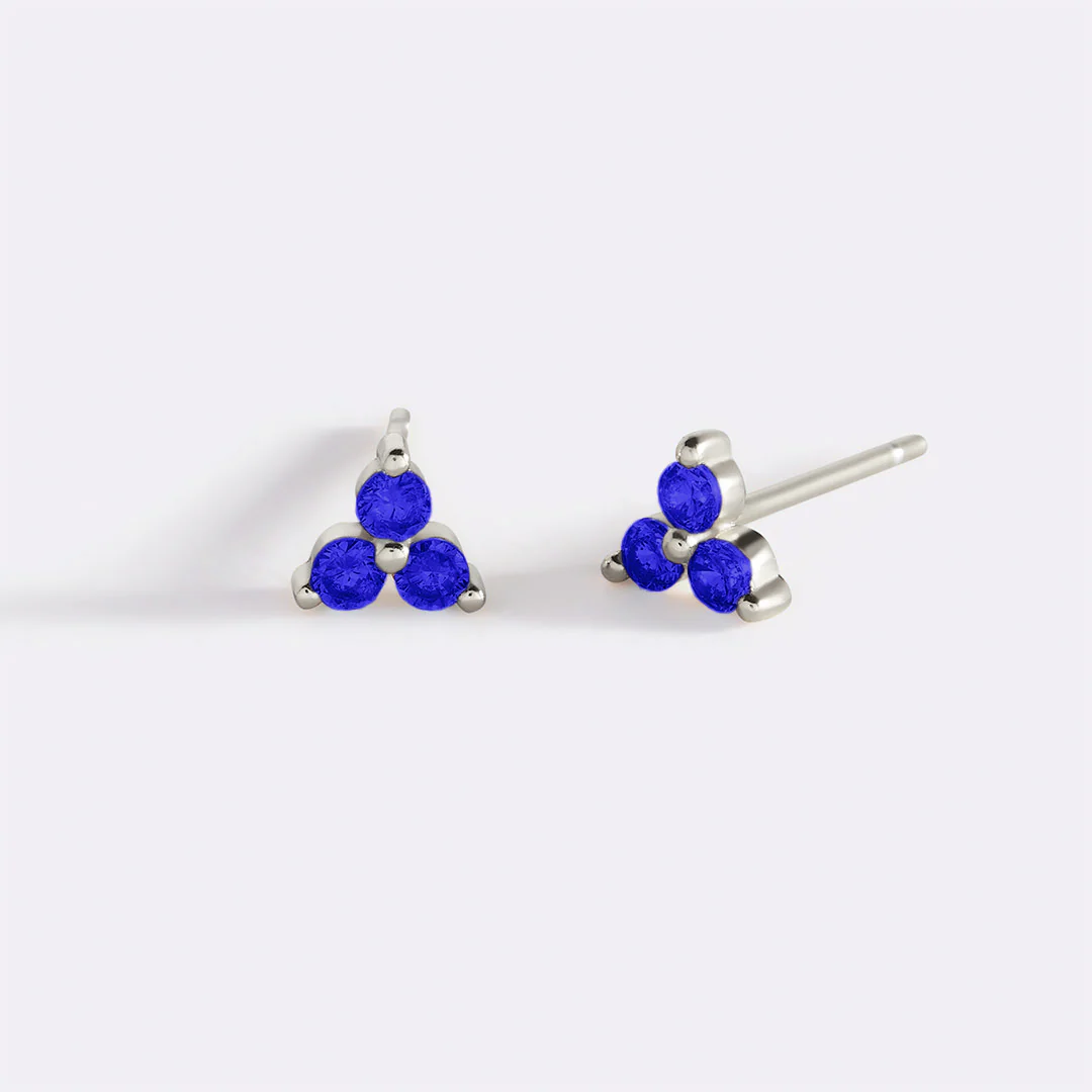 Trinity Birthstone Stud Earrings - Image 65