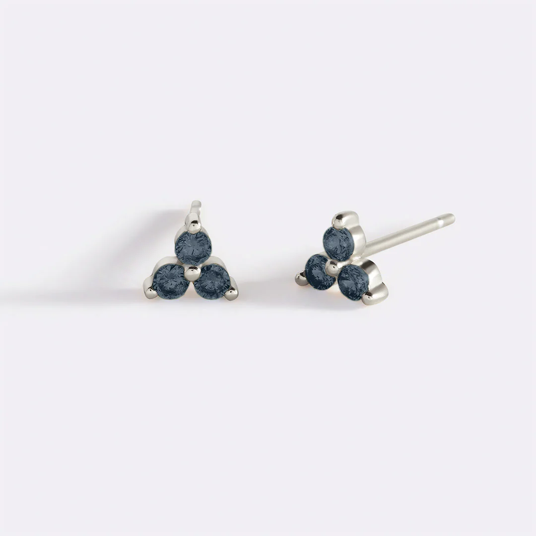 Trinity Birthstone Stud Earrings - Image 71