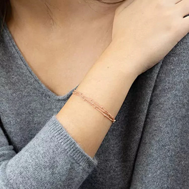 Triple Layer Satellite Chain Bracelet - Image 15