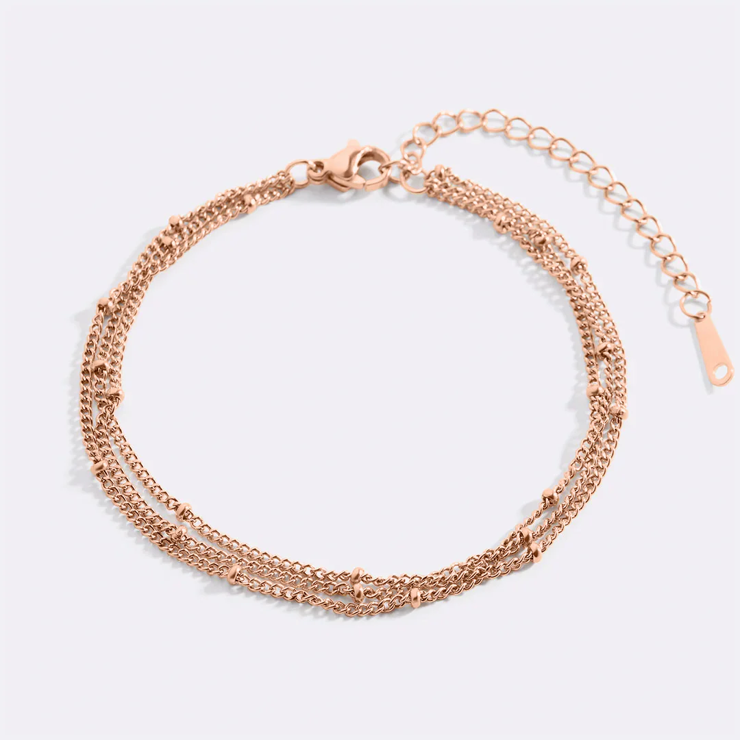 Triple Layer Satellite Chain Bracelet - Image 17