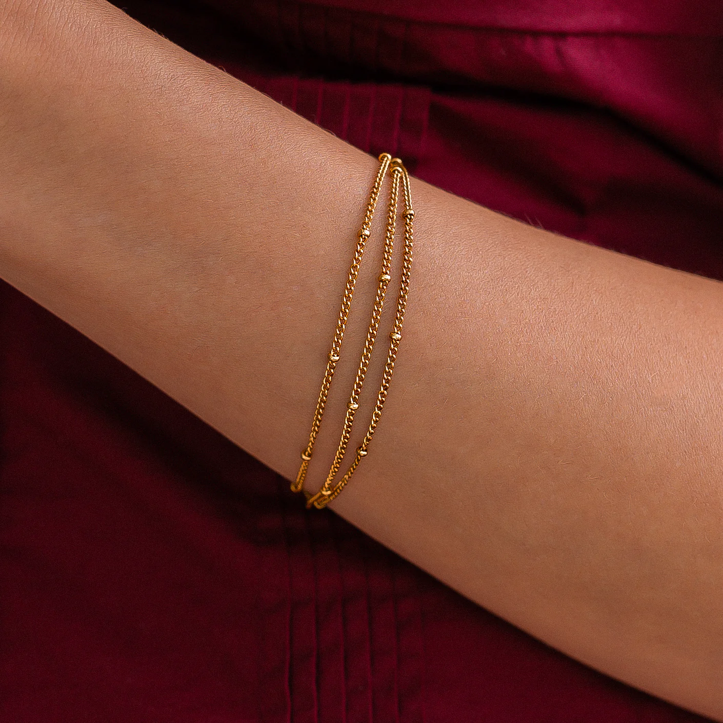 Triple Layer Satellite Chain Bracelet - Image 19