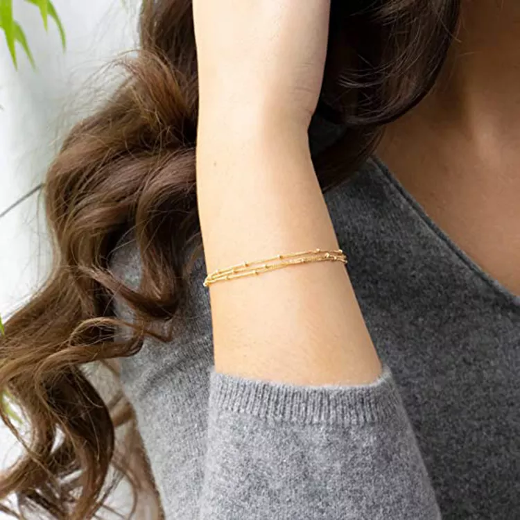 Triple Layer Satellite Chain Bracelet - Image 8