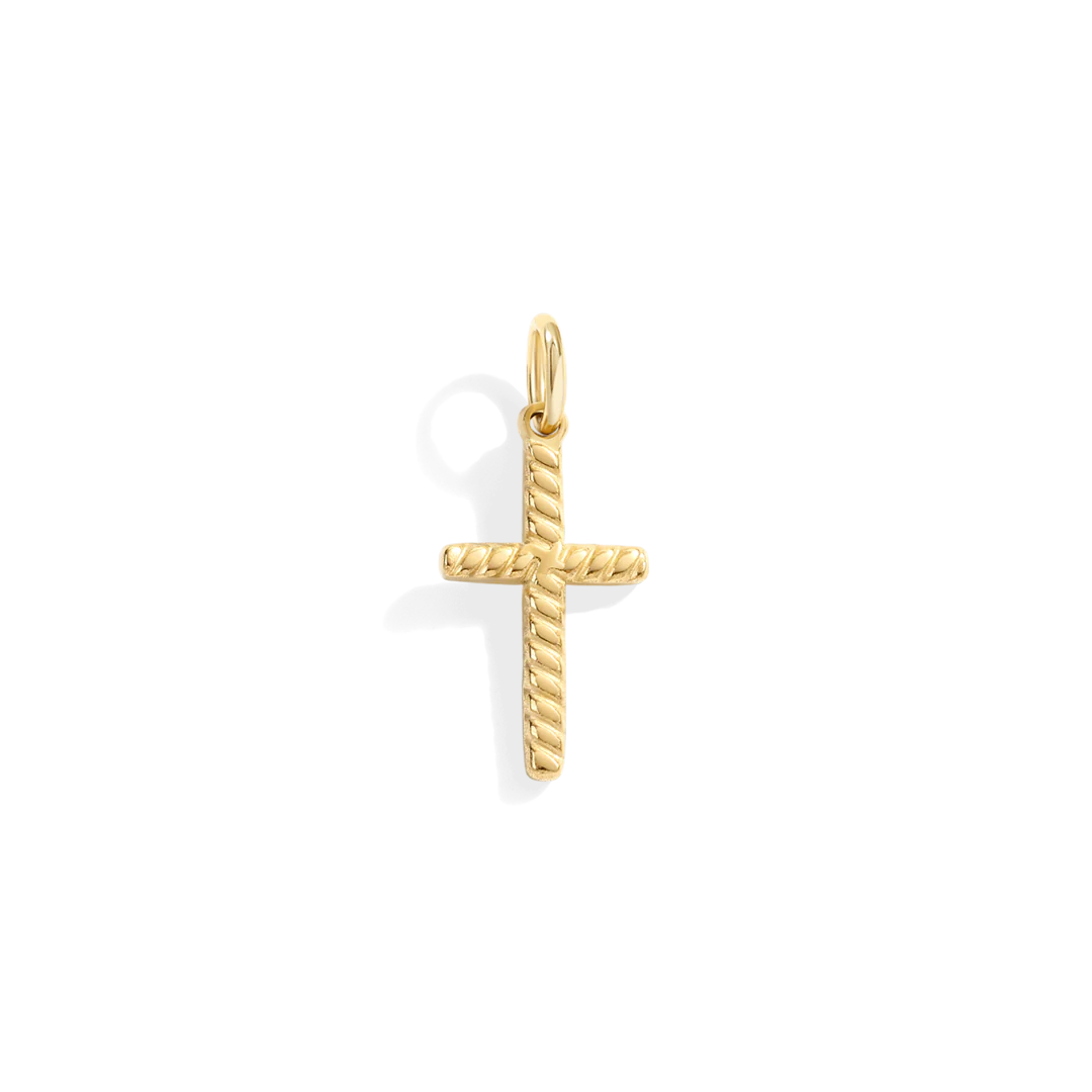 Twisted Cable Cross Charm