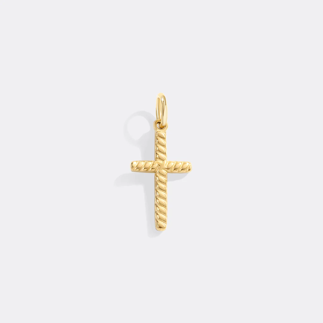 Twisted Cable Cross Charm - Image 2