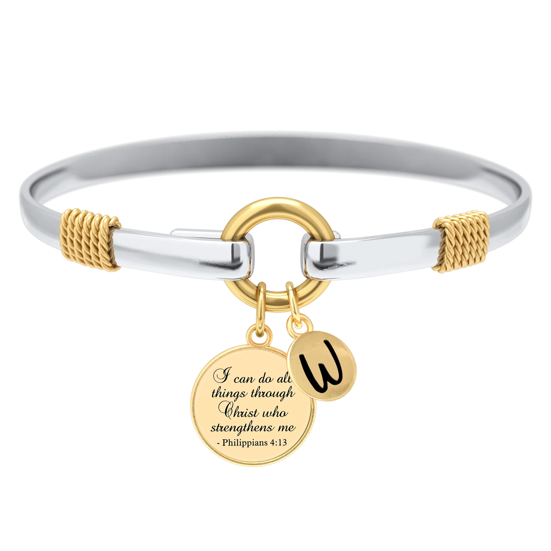 All Things Through Christ - Two-Tone Custom Charm Bracelet - Image 32