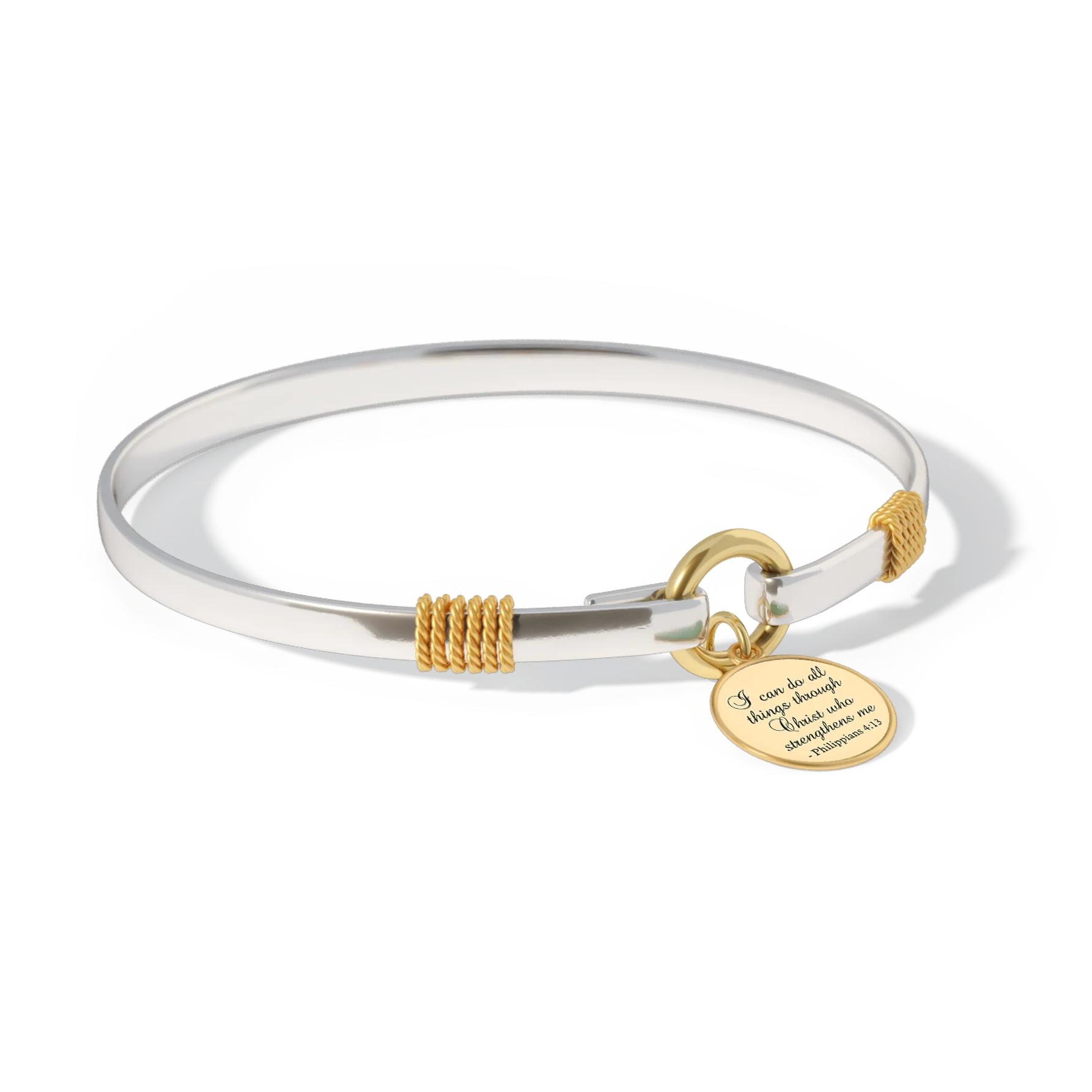 All Things Through Christ - Two-Tone Custom Charm Bracelet - Image 5