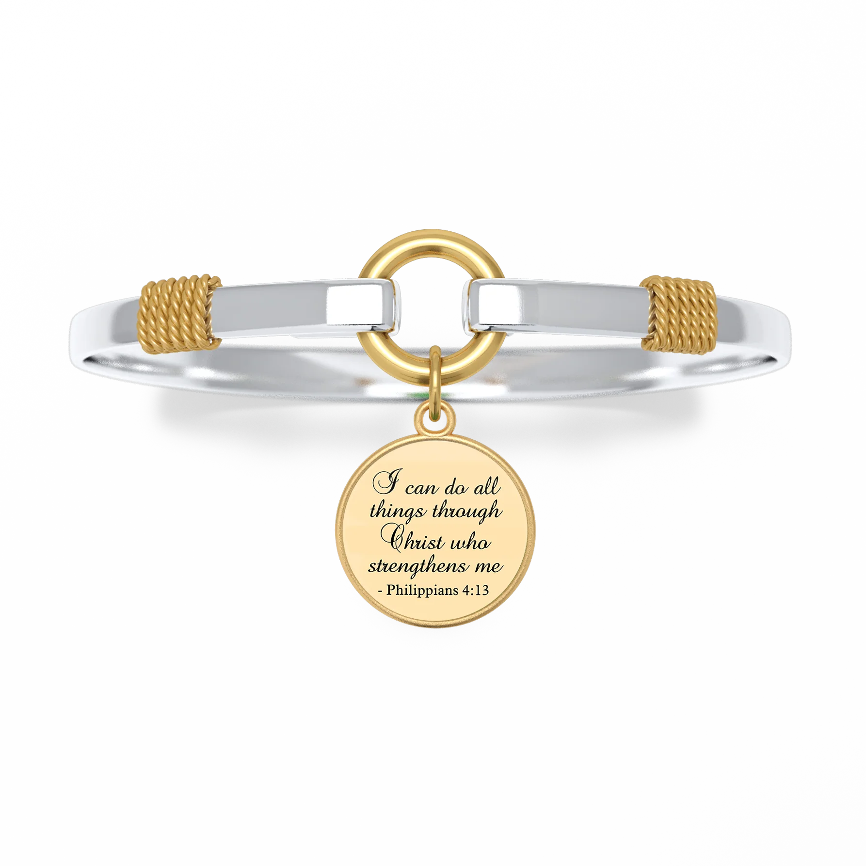 All Things Through Christ - Two-Tone Custom Charm Bracelet - Image 7