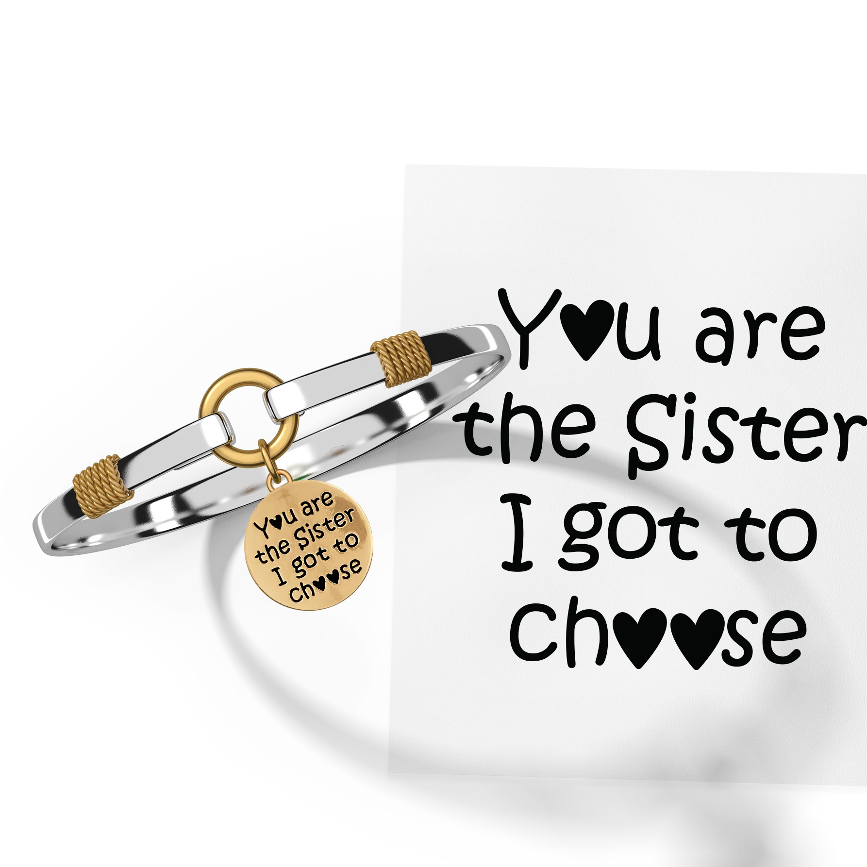 Sister I Got To Choose - Two-Tone Custom Charm Bracelet - Image 34
