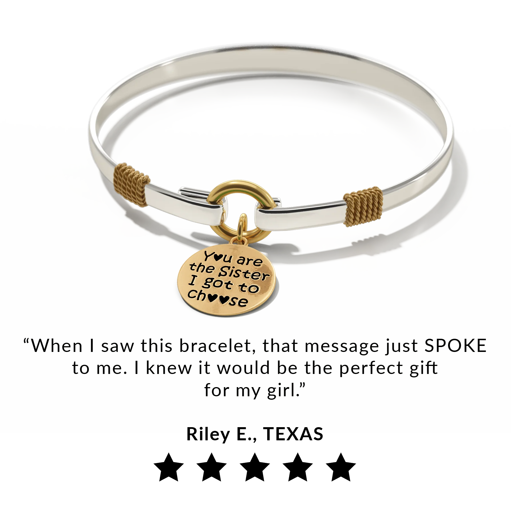 Sister I Got To Choose - Two-Tone Custom Charm Bracelet - Image 35