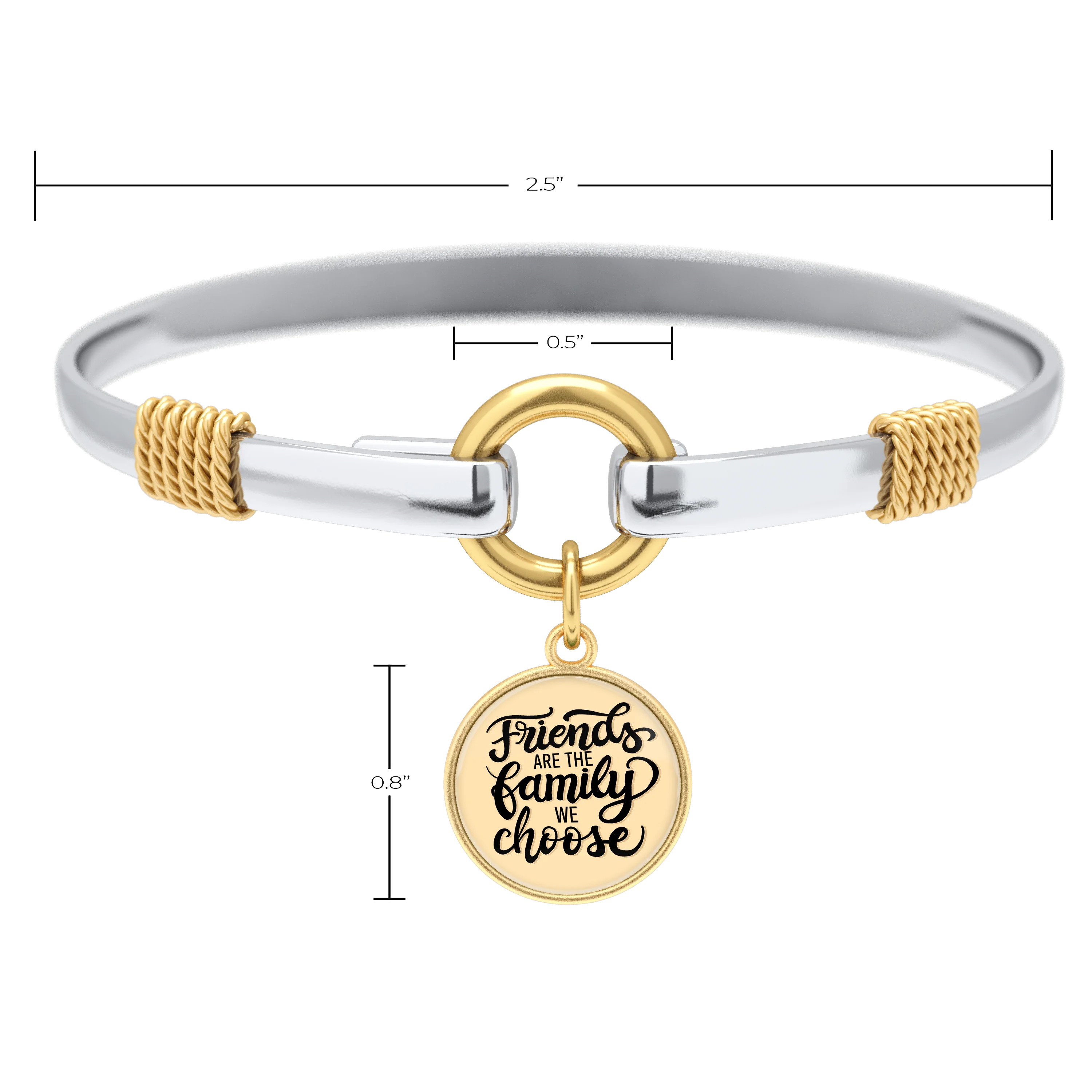 Friends Are The Family We Choose - Gold Background - Two Tone - Image 7