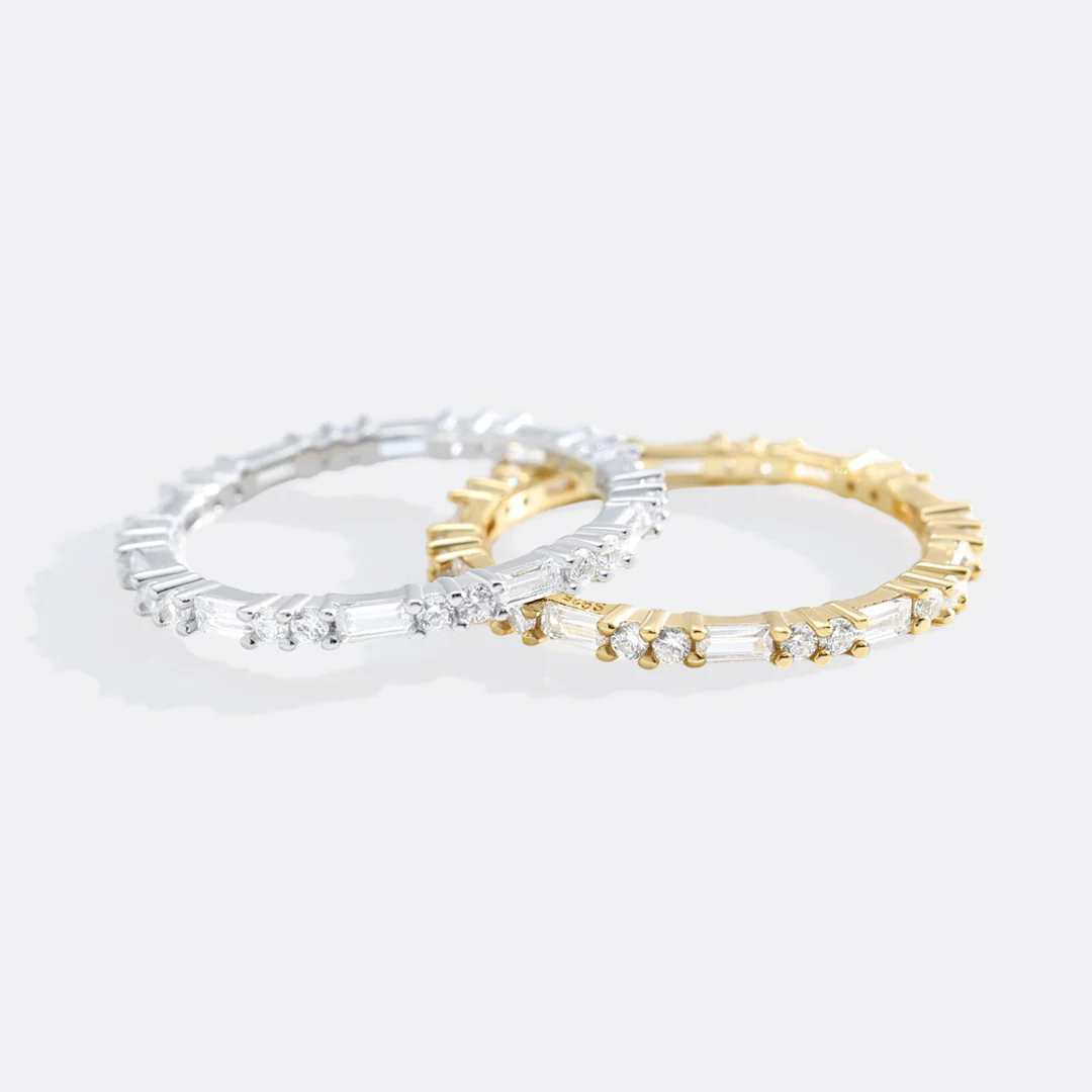 White Sapphire Stacking Ring - Image 4
