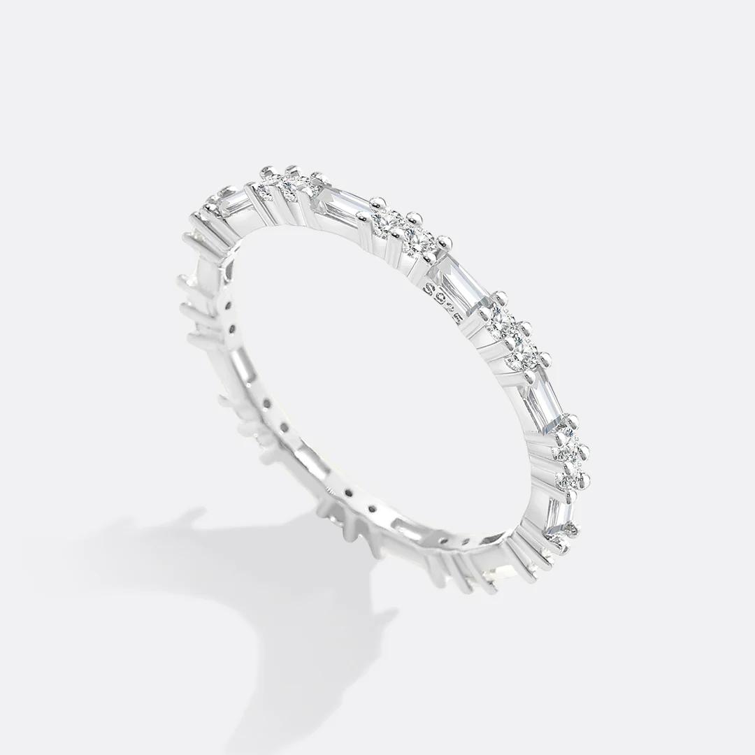 White Sapphire Stacking Ring - Image 5